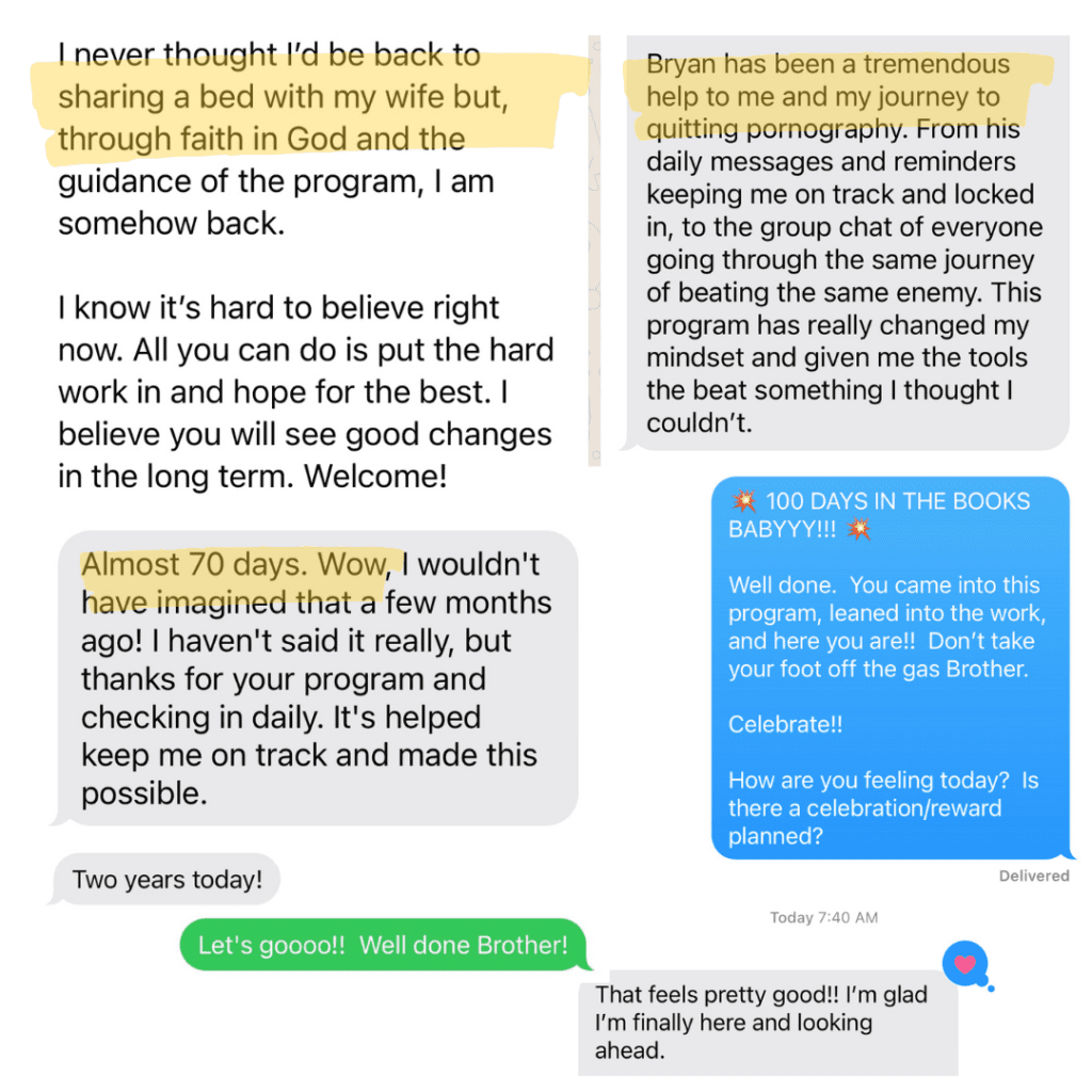 Testimonial emphasizing the importance of support for both husbands and wives.