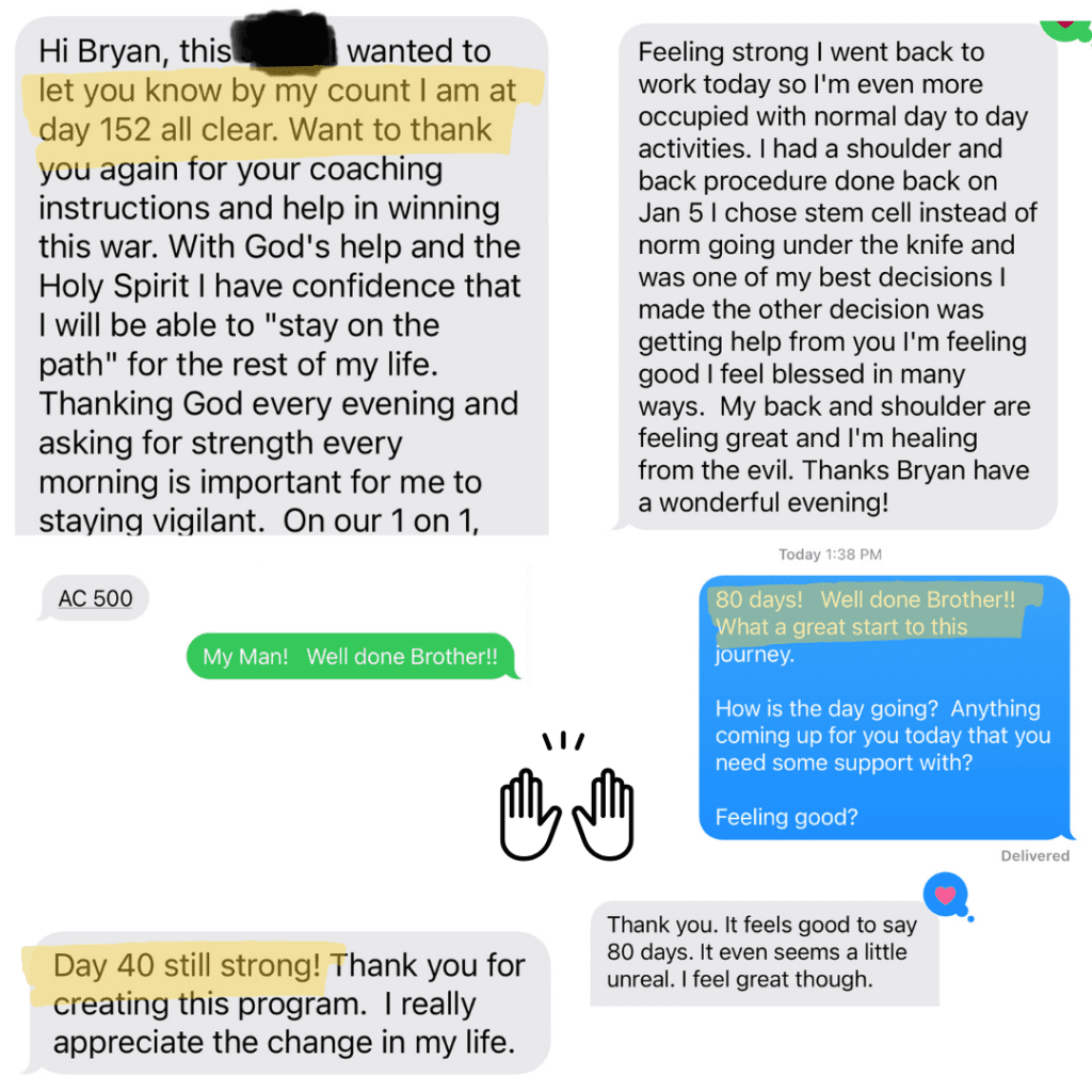 Client testimonial highlighting freedom and hope through Porn Free Marriage