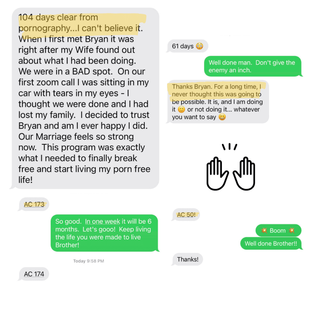 Testimonial describing how marriage was restored after years of struggling with porn addiction.