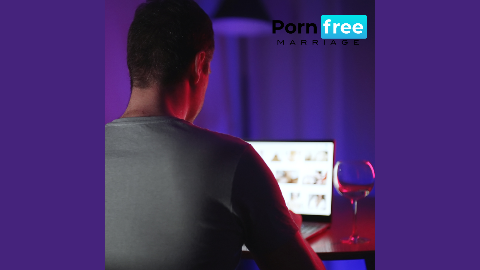 Man sitting alone in a dark room watching pornography on a laptop, symbolizing secrecy, isolation, and the destructive impact of porn addiction.