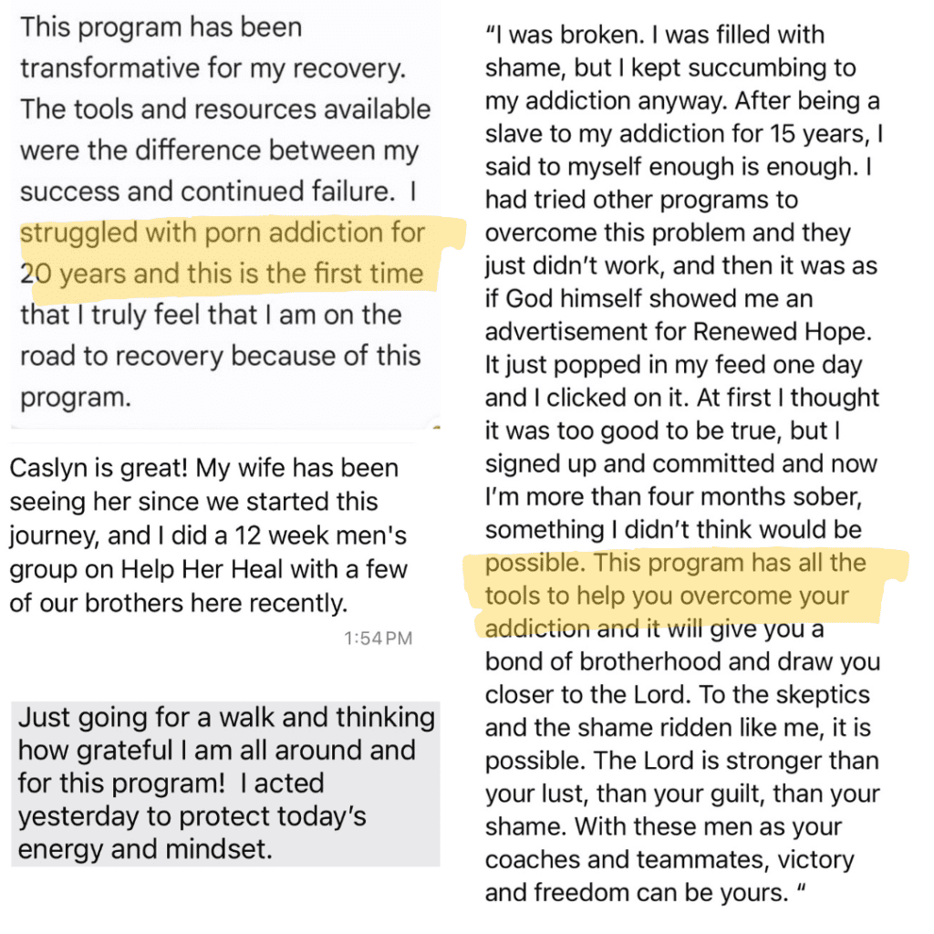 Testimonial highlighting the difference between willpower and real structured recovery.